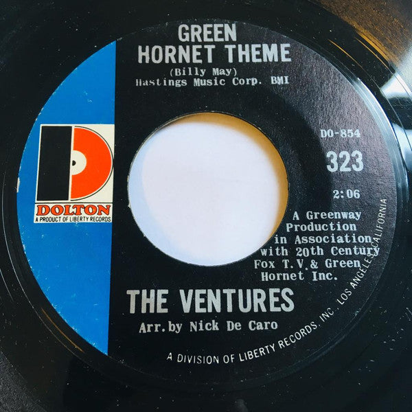 The Ventures : Green Hornet Theme (7", Single, Styrene)