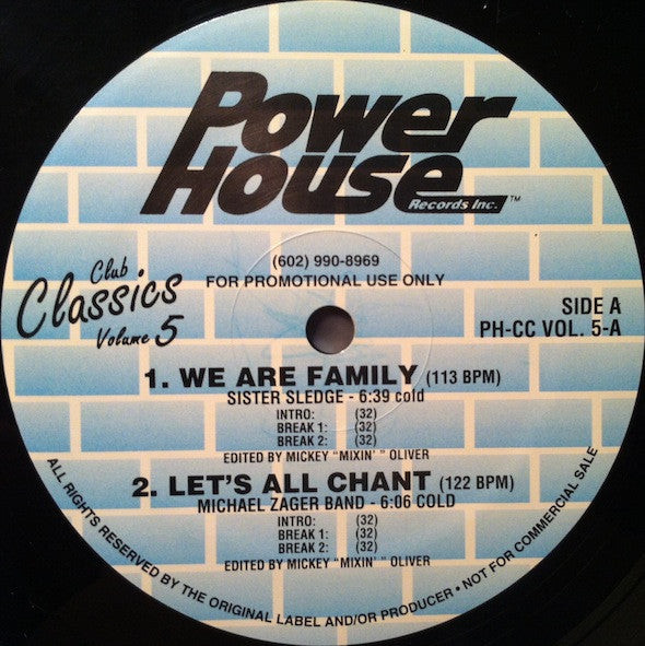 Various : Club Classics Volume 5 (2x12", Comp, Promo)