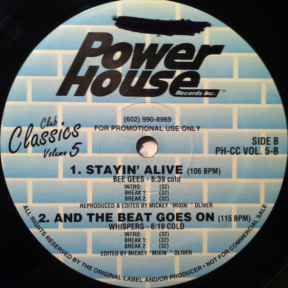 Various : Club Classics Volume 5 (2x12", Comp, Promo)