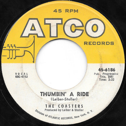 The Coasters : Thumbin' A Ride / Wait A Minute (7", Single)