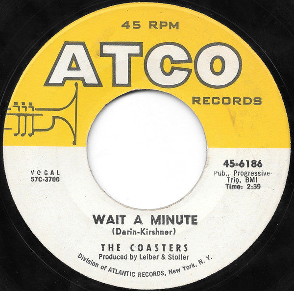 The Coasters : Thumbin' A Ride / Wait A Minute (7", Single)