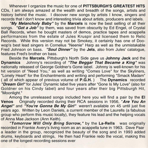 Various : Pittsburgh's Greatest Hits Volume VII (CD, Comp)