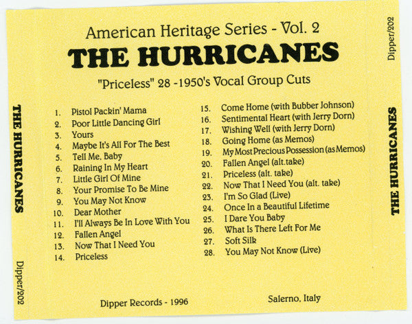 The Hurricanes (3) : "Priceless" 28 -1950's Vocal Group Cuts (CD, Comp)