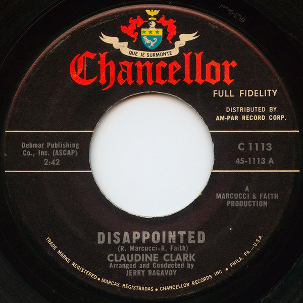 Claudine Clark : Disappointed / Party Lights (7", Single)