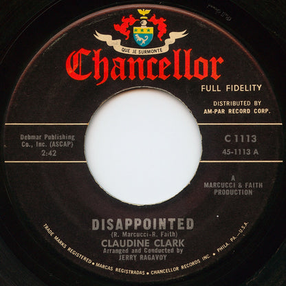 Claudine Clark : Disappointed / Party Lights (7", Single)