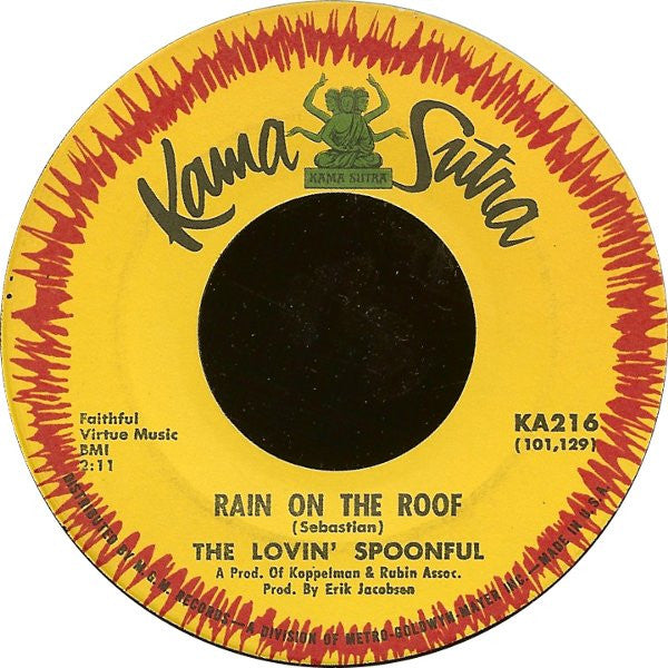 The Lovin' Spoonful : Rain On The Roof (7", Single, MGM)