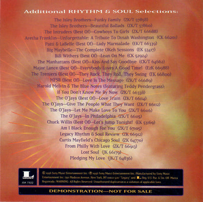 Various : Legacy's Rhythm & Soul Series (CD, Comp, Promo)
