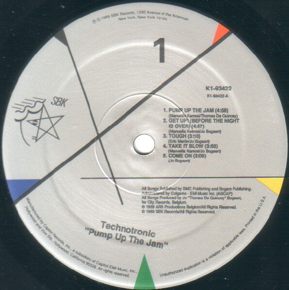 Technotronic : Pump Up The Jam (LP, Album)