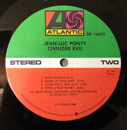 Jean-Luc Ponty : Civilized Evil (LP, Album, AR )