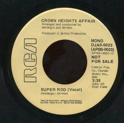 Crown Heights Affair : Super Rod (7", Mono, Promo)