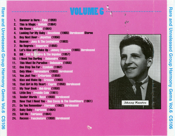 Various : Rare & Unreleased Group Harmony Gems  Vol. 6 (CD, Comp)