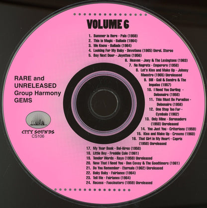 Various : Rare & Unreleased Group Harmony Gems  Vol. 6 (CD, Comp)