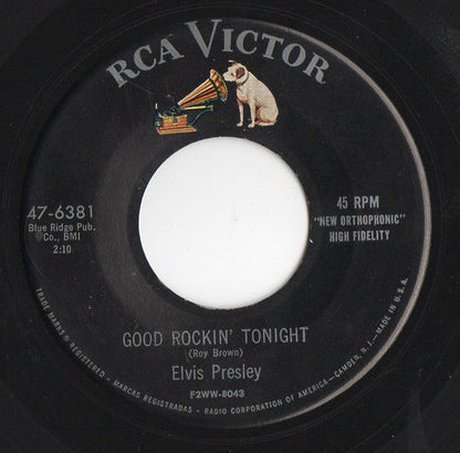 Elvis Presley : Good Rockin' Tonight / I Don't Care If The Sun Don't Shine (7", Single, RE, Ind)