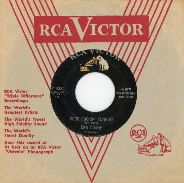 Elvis Presley : Good Rockin' Tonight / I Don't Care If The Sun Don't Shine (7", Single, RE, Ind)