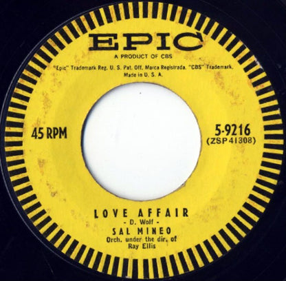 Sal Mineo (2) : Start Movin' (In My Direction) / Love Affair (7", Single, Styrene, Bri)