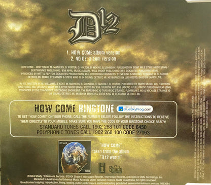 D12 : How Come (CD, Single)