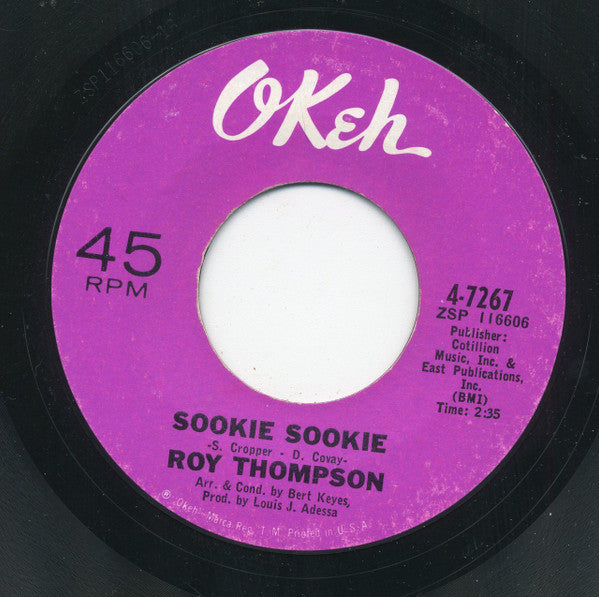 Roy Thompson : Sookie Sookie / Love You Say (7", Single, Styrene)
