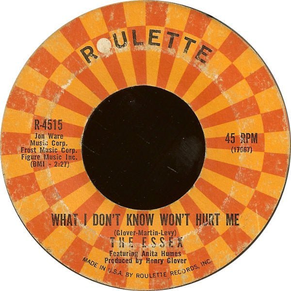 The Essex : A Walkin' Miracle / What I Don't Know Won't Hurt Me (7", Single, Styrene, Ter)