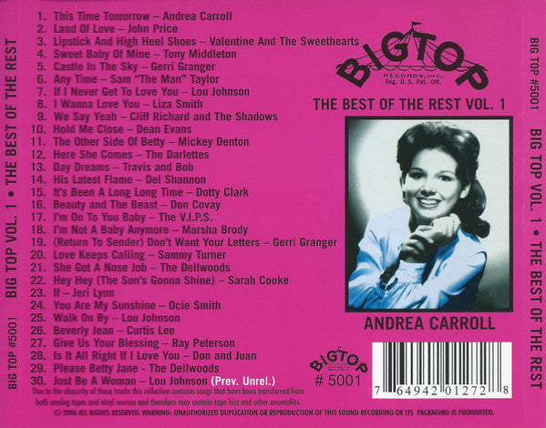 Various : Big Top The Best Of The Rest Vol. 1 (CD, Comp)