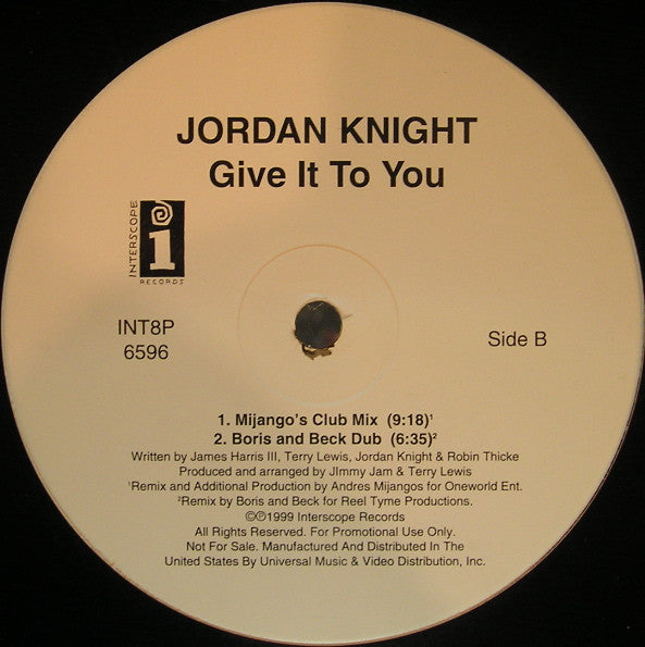 Jordan Knight : Give It To You (12")