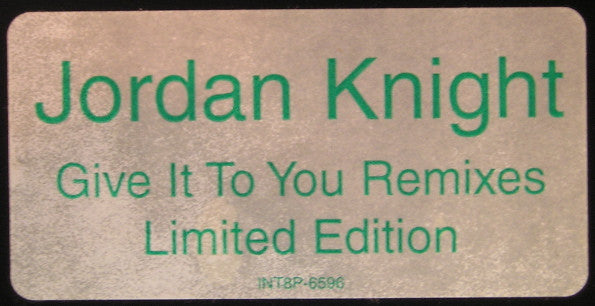 Jordan Knight : Give It To You (12")