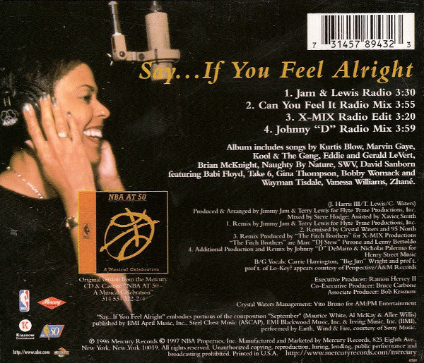 Crystal Waters : Say...If You Feel Alright (CD, Single)