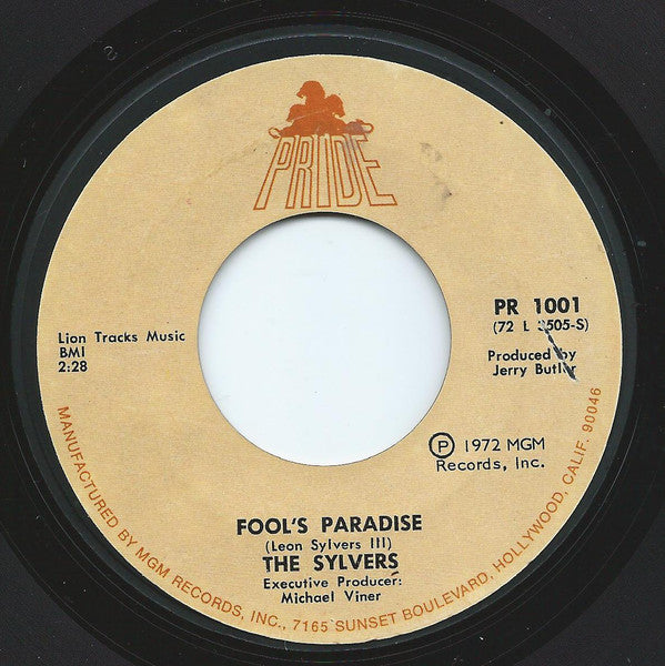 The Sylvers : Fool's Paradise (7", Single, Styrene, She)