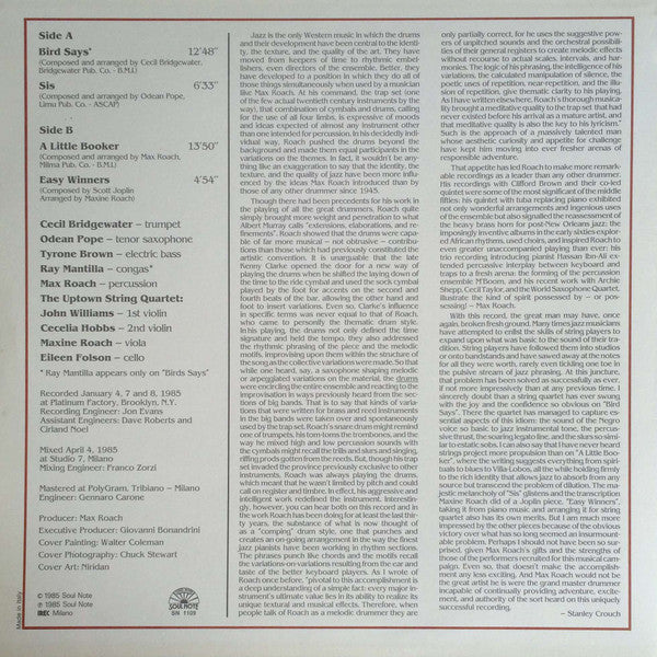 Max Roach Double Quartet : Easy Winners (LP, Album)