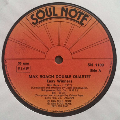 Max Roach Double Quartet : Easy Winners (LP, Album)