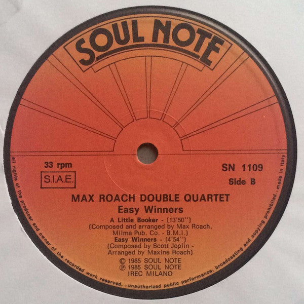 Max Roach Double Quartet : Easy Winners (LP, Album)