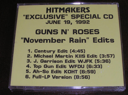 Guns N' Roses : November Rain (Edits) (CD, Maxi, Promo)