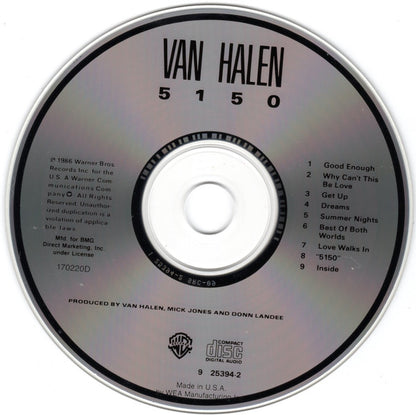 Van Halen : 5150 (CD, Album, Club, Spe)