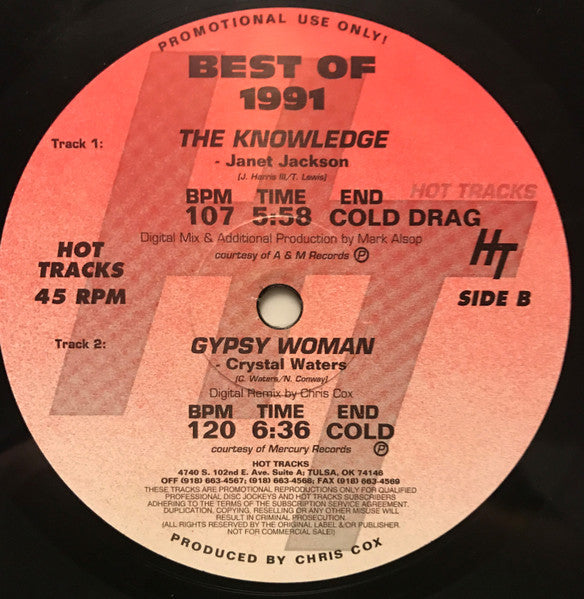 Various : Hot Tracks - The Best Of 1991 (2x12", Comp, Promo)
