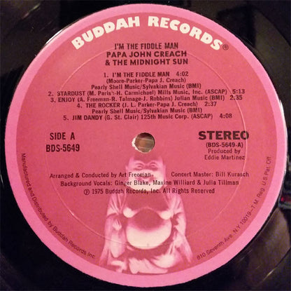 Papa John Creach & The Midnight Sun : I'm The Fiddle Man (LP, Album, Mon)