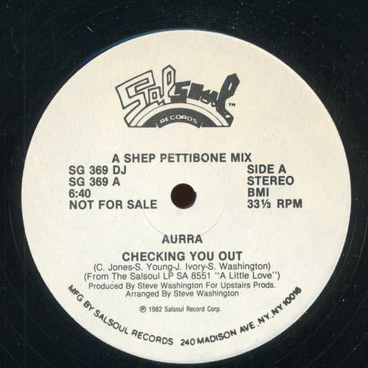 Aurra : Checking You Out (12", Promo)