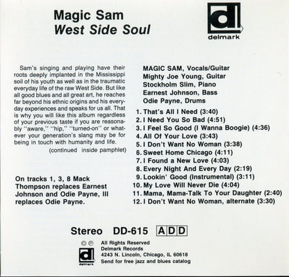 Magic Sam Blues Band : West Side Soul (CD, Album, RE, RM)