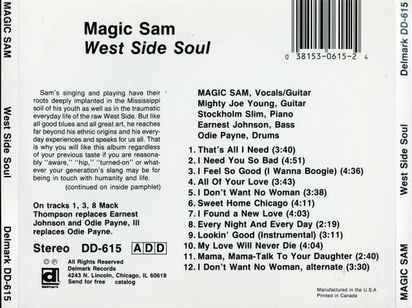 Magic Sam Blues Band : West Side Soul (CD, Album, RE, RM)