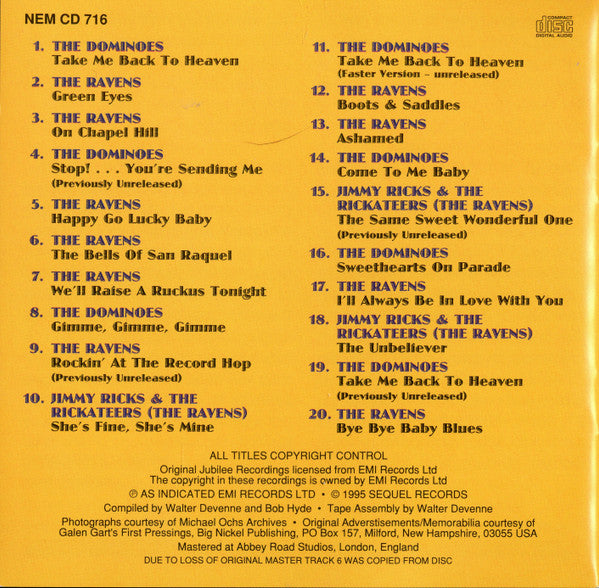 The Dominoes Meet The Ravens (2) : The Dominoes Meet The Ravens (CD, Comp)