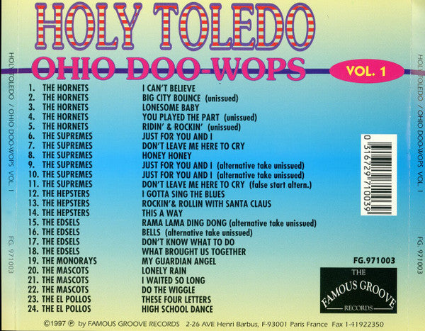 Various : Holy Toledo / Ohio Doo-Wops Vol. 1 (CD, Comp)