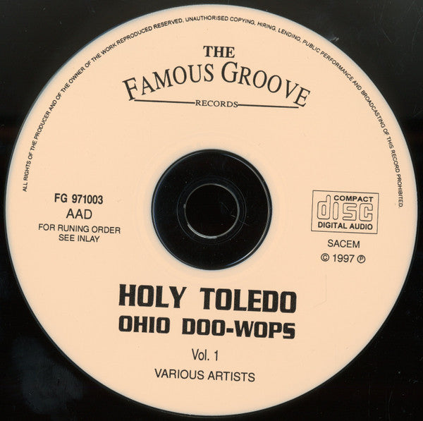 Various : Holy Toledo / Ohio Doo-Wops Vol. 1 (CD, Comp)