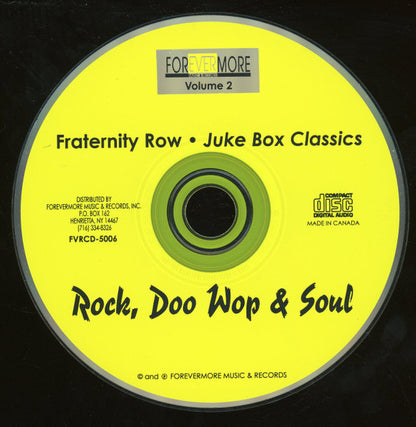 Various : Fraternity Row - Jukebox Classics - Rock, Doo Wop & Soul - Volume 2 (CD, Comp)
