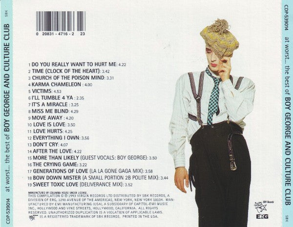 Boy George And Culture Club : At Worst... The Best Of (CD, Comp, Club)