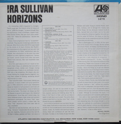 Ira Sullivan : Horizons (LP, Mono)