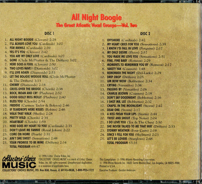 Various : All Night Boogie The Great Atlantic Vocal Groups - Vol. Two (2xCD, Comp)