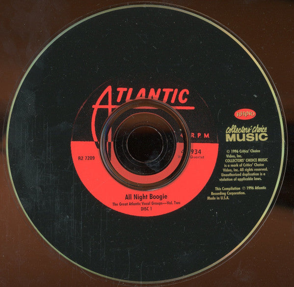 Various : All Night Boogie The Great Atlantic Vocal Groups - Vol. Two (2xCD, Comp)