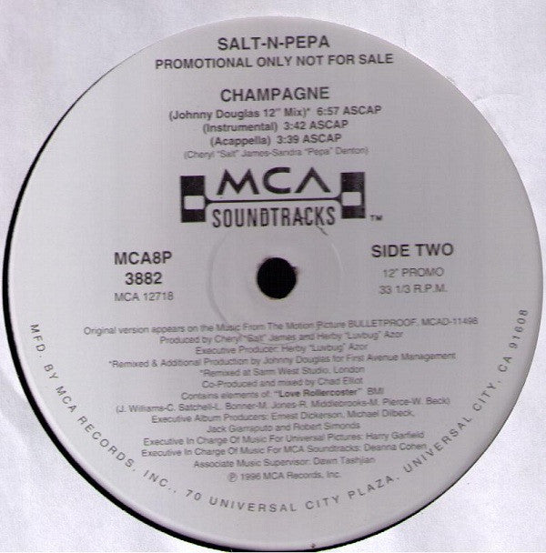 Salt 'N' Pepa : Champagne (12", Promo)