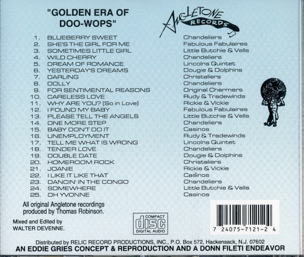 Various : The Golden Era Of Doowops: The Groups Of Angletone Records (CD, Comp)