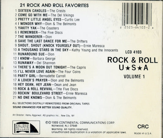 Various : Rock & Roll USA 21 Rock And Roll Favorites (CD, Comp, Club, RE)