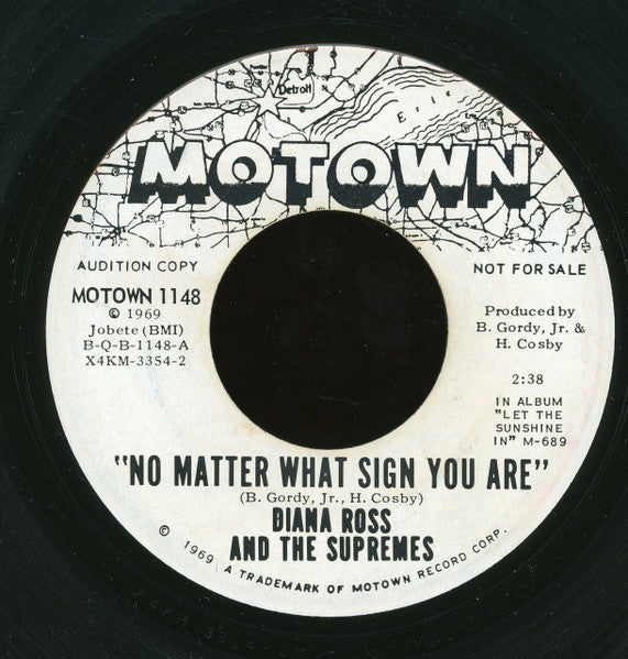 The Supremes : No Matter What Sign You Are  (7", Single, Promo)