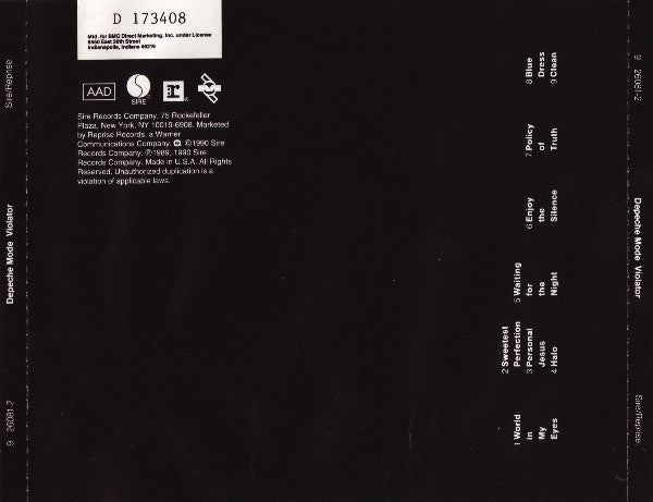 Depeche Mode : Violator (CD, Album, Club)